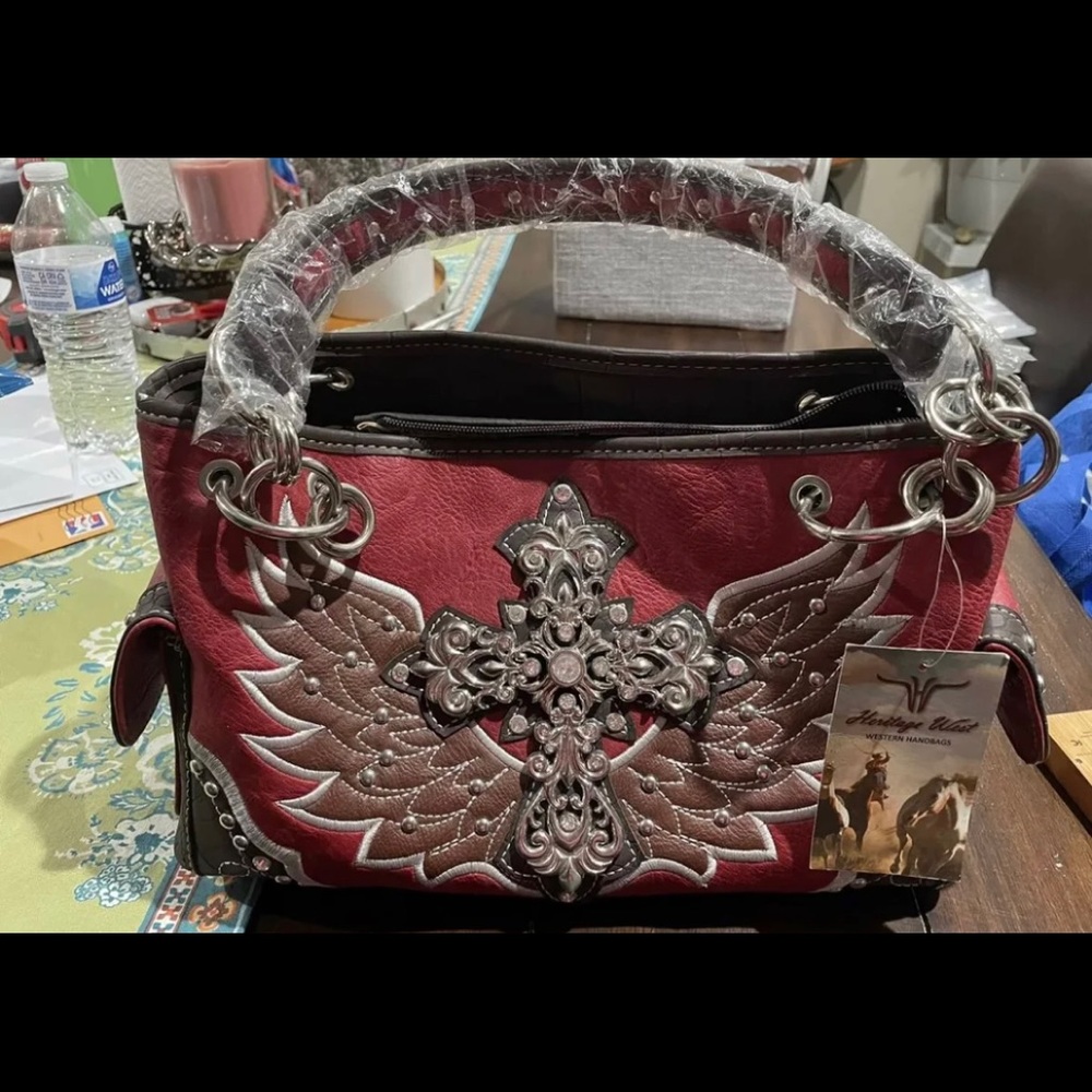 Heritage West Western Red Handbag